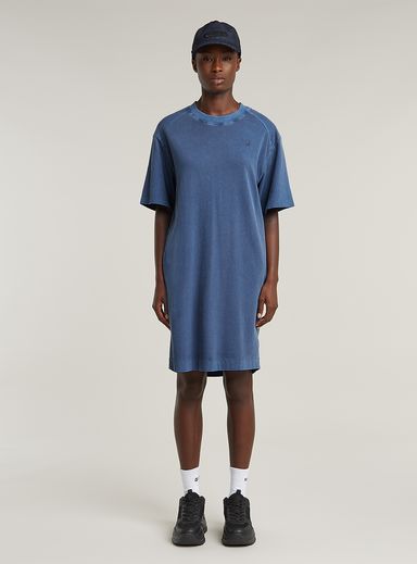Vestido camiseta Overdyed Saddle Sleeve Loose